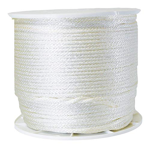 Wellington Rope Nylon 180 Lb White 14  Dia X 1000  Solid Braid