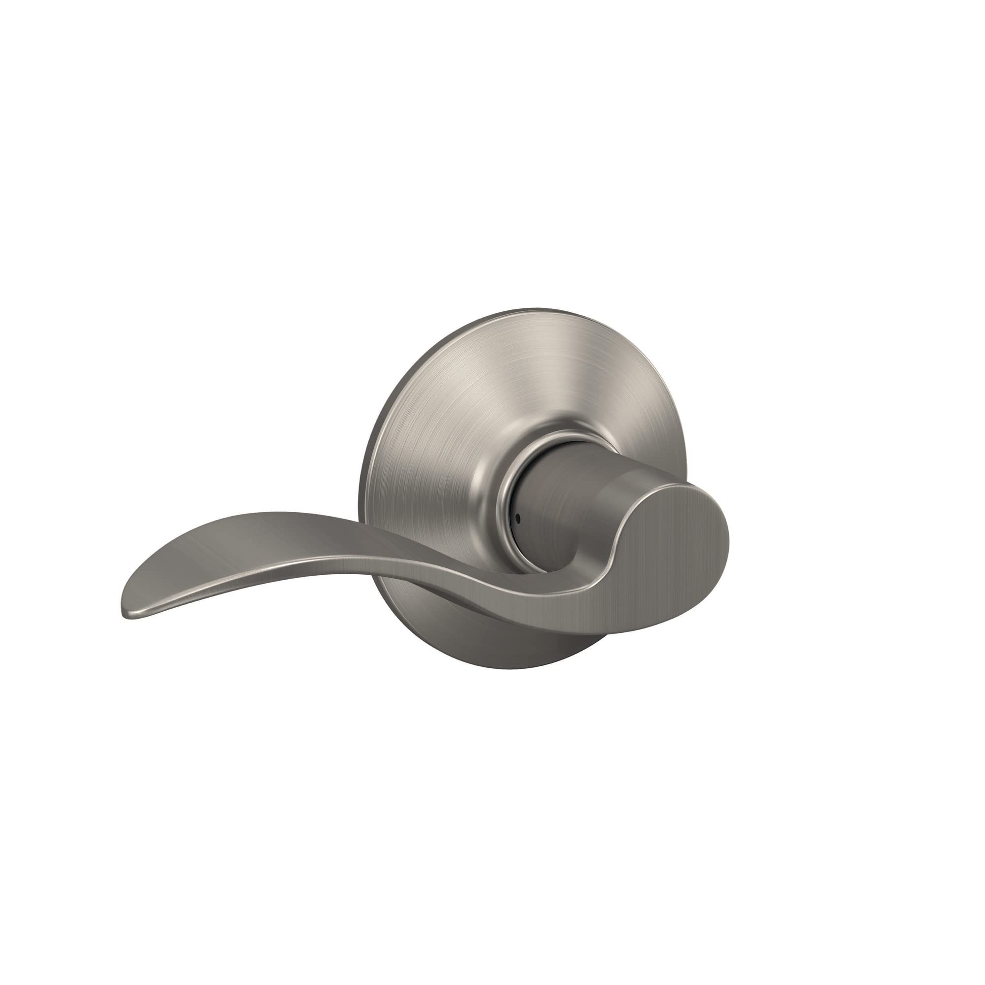 Schlage F10 Acc 619 Accent Door Lever, Hall & Closet Passage Lock, Satin Nickel