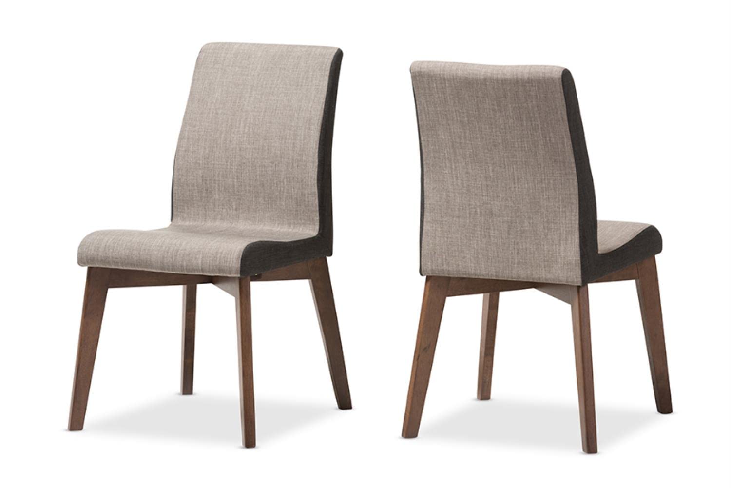 Baxton Studio Kimberly Upholstered Dining Chair In Gravel (Set Of 2)
