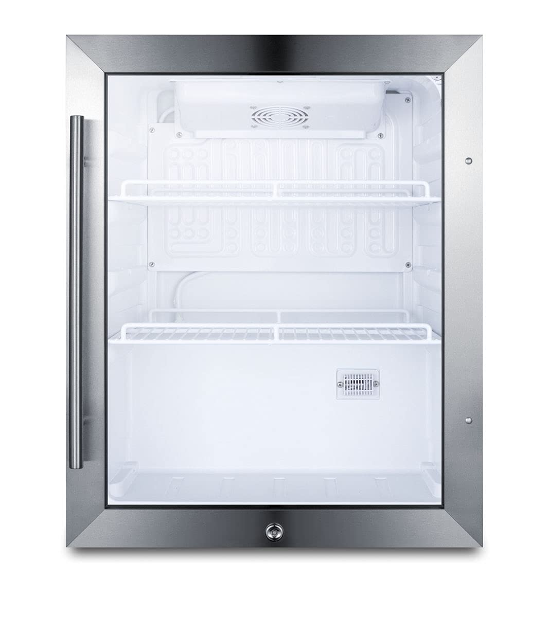 2.1 Cu Ft Outdoor Refrigerator W/Glass Door - Black/Stainless, 115V