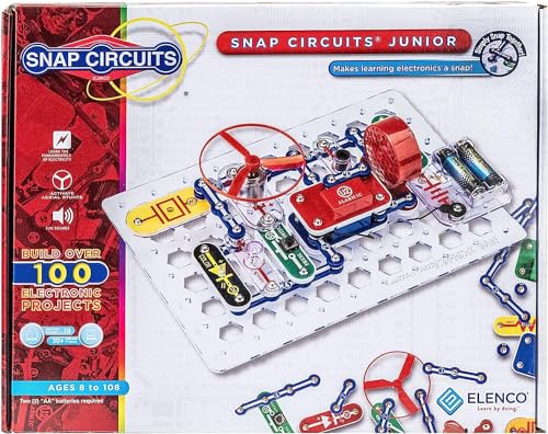 Snap Circuits Jr. Sc-100 Electronics Exploration Kit, Over 100 Projects, Full Color Project Manual, 28 Parts, Stem Educational T