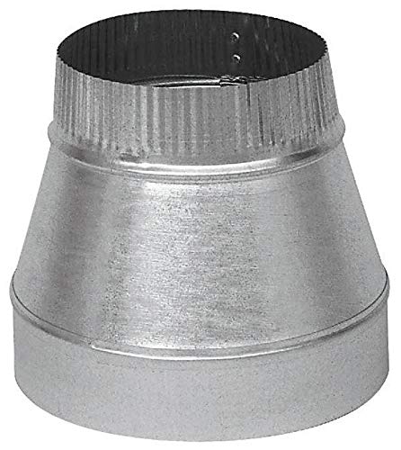 Imperial Manufacturing Furnace Pipe Reducer 9  Dia X 8  Dia Galvanized 26 Ga Small End Crimped