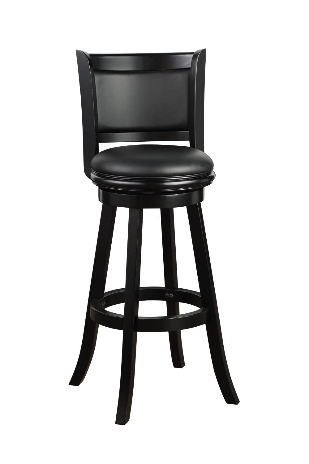 Boraam Augusta Extra Tall Swivel Bar Stool, 34-Inch, Black