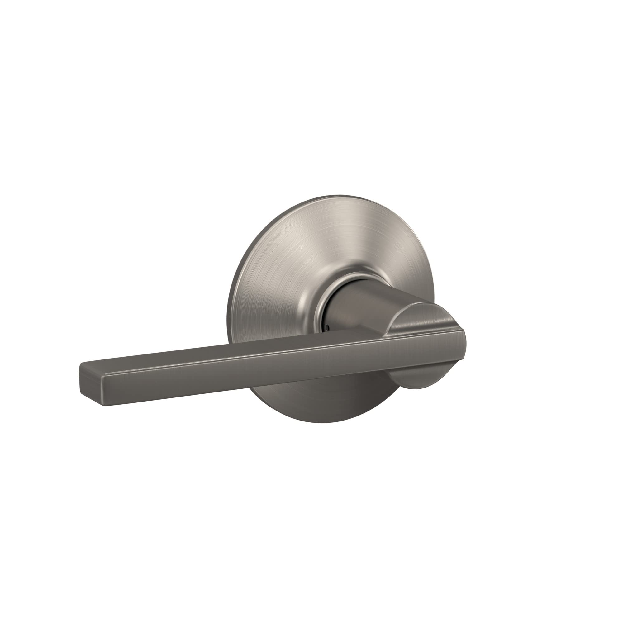 Schlage F10 V Lat 619 Latitude Door Lever, Hall & Closet Passage Lock, Satin Nickel