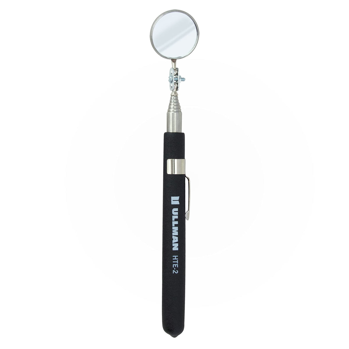 Ullman Hte-2 Glass High-Tech Telescoping Inspection Mirror, 1-1/4'' Diameter, 6-1/2'' To 35'' Extended Handle Length, Clear