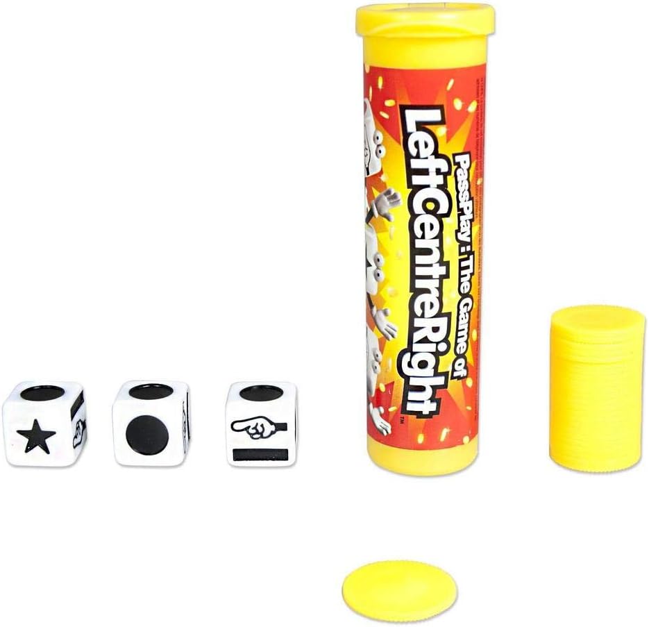 Spin Master Left Center Right Dice Game - Styles Vary Tube/Tin