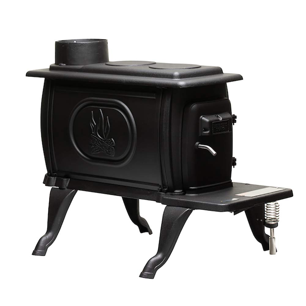 Us Stove Company Rustic 900 Square Foot Clean Cast Iron Log Burning Wood Stove With Integrated Cooking Surface And Cool Touch Sa