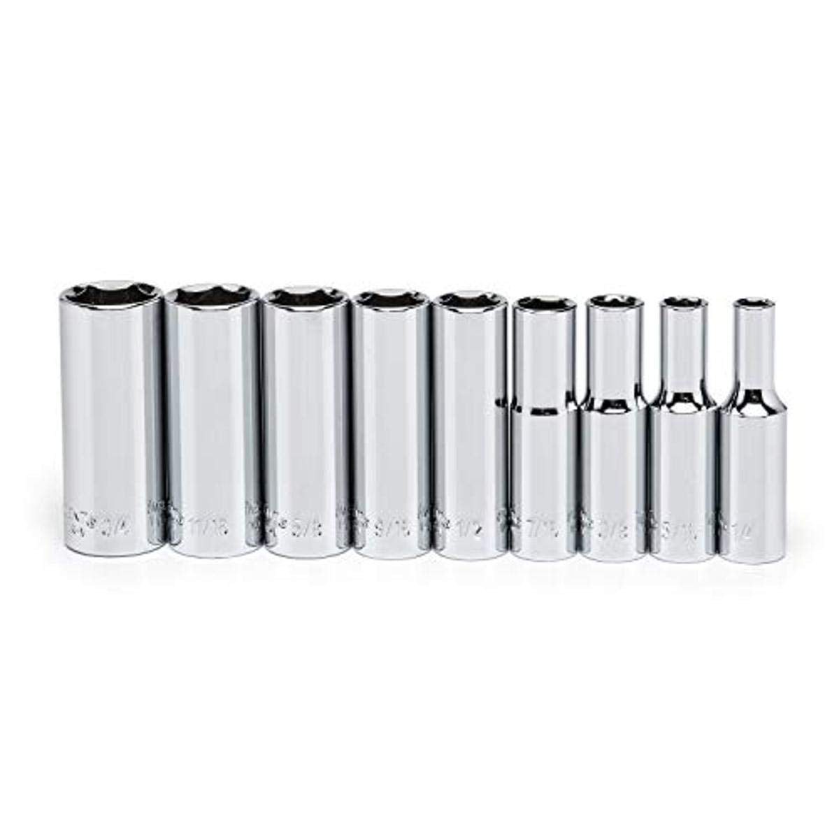 Crescent 9 Pc 38 Drive 6 Point Deep Sae Socket Set - Csas6N