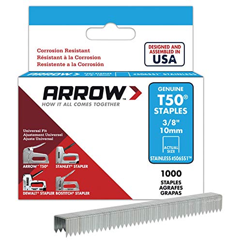 Arrow Fastener 506Ss1 3/8'' T50 Stainless Steel Staples
