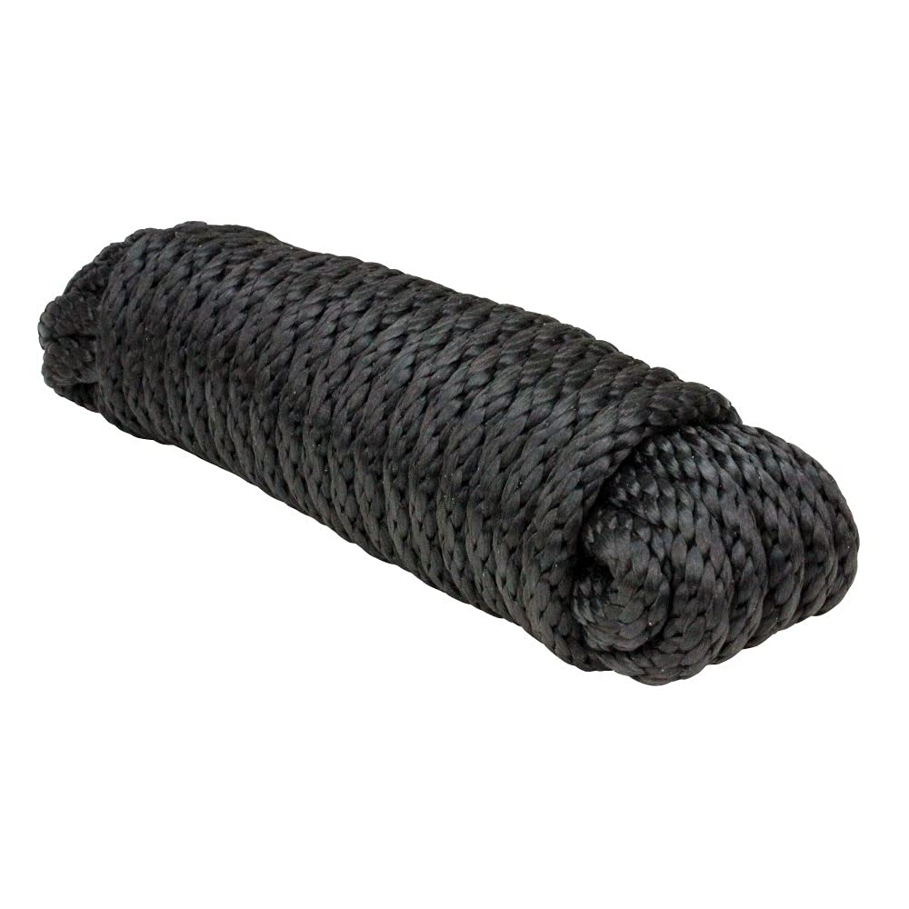 Extreme Max 3008.0046 Solid Braid Mfp Utility Rope - 5/8'' X 100', Black