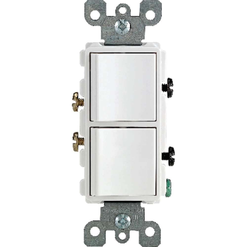 Leviton Swtch 2Sp Grnd 15A Wht
