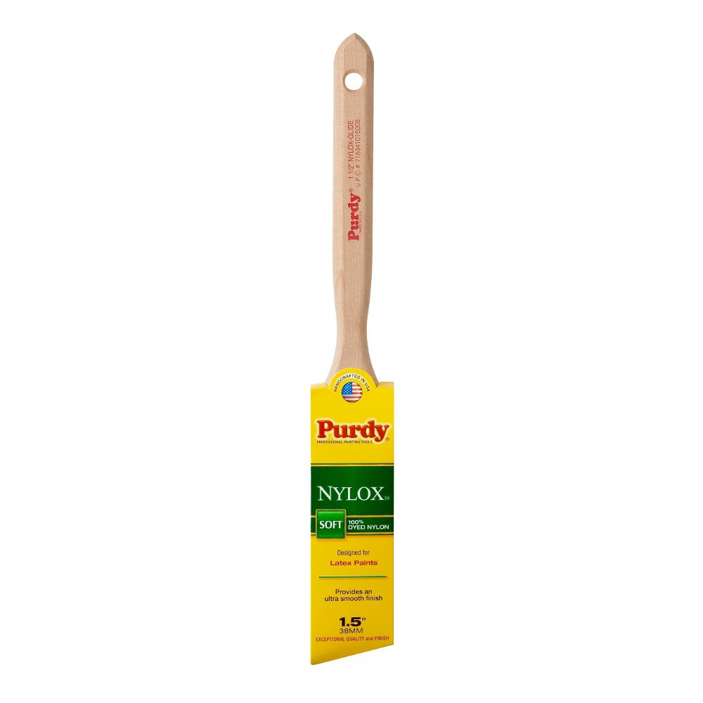 Purdy 144152215 Nylox Series Glide Angular Trim Paint Brush, 1.5 Inch