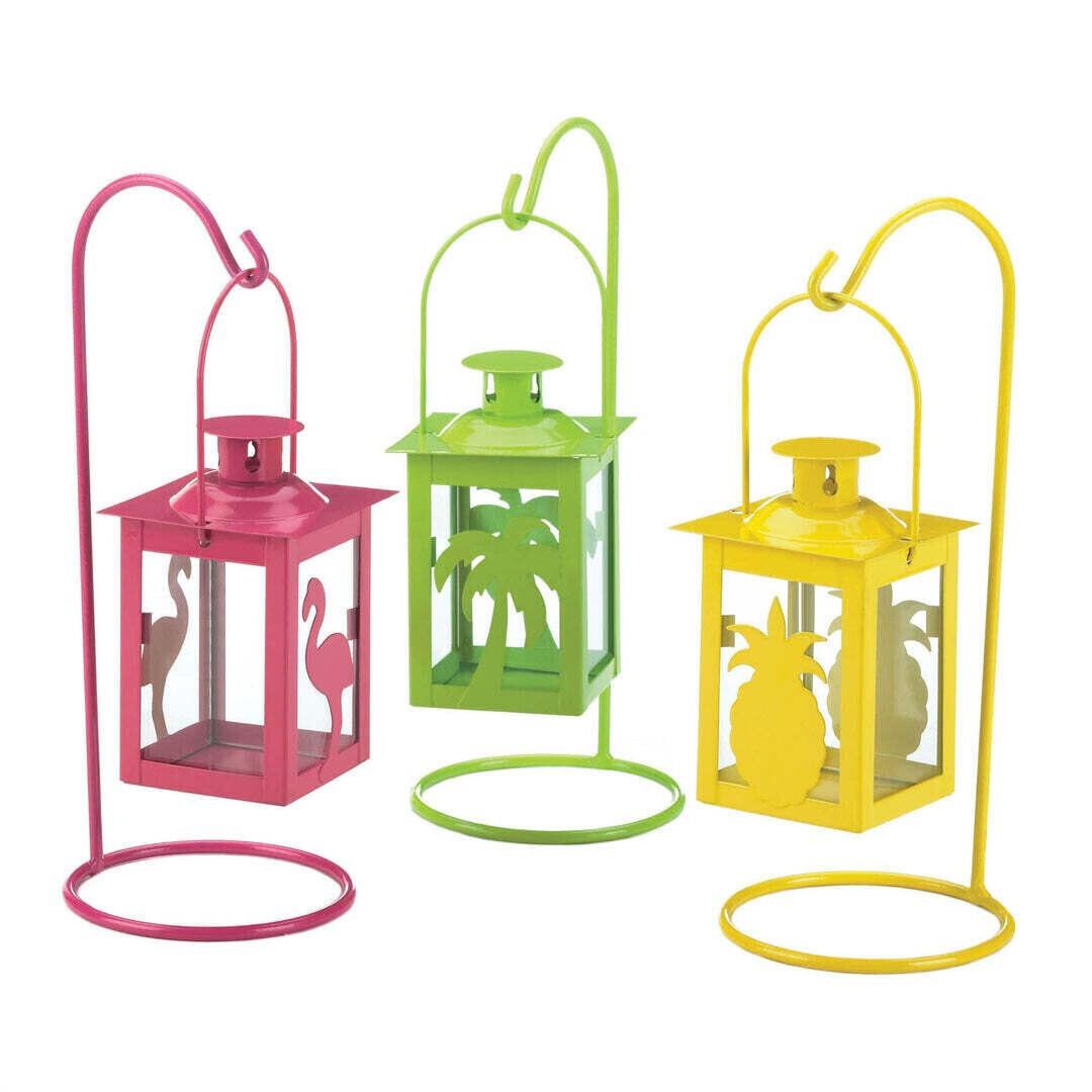 Gallery Of Light Tropical Mini Candle Lanterns With Stands, Set Of 3