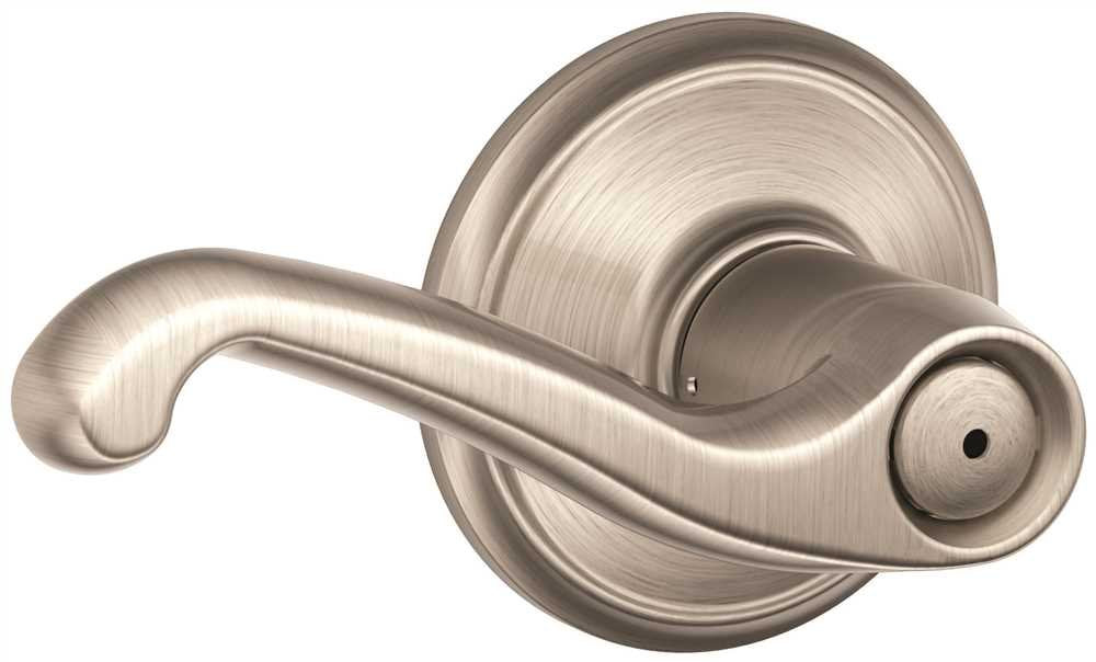 Schlage Flair Satin Nickel Steel Privacy Lockset Ansi Grade 2 1-34 In