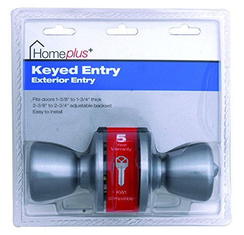 Homeplus+ Knob Door Lock Entry Tulip Satin Chrome
