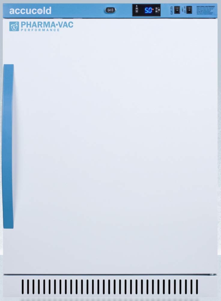 Summit Appliance Ars6Pv Pharma-Vac Performance Series 6 Cuft Freestanding Ada Height Vaccine All-Refrigerator With Auto Defrost,