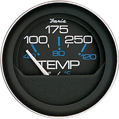 Faria Beede 13004 Coral Water Temperature Gauge (100-250  F) - 2, Black