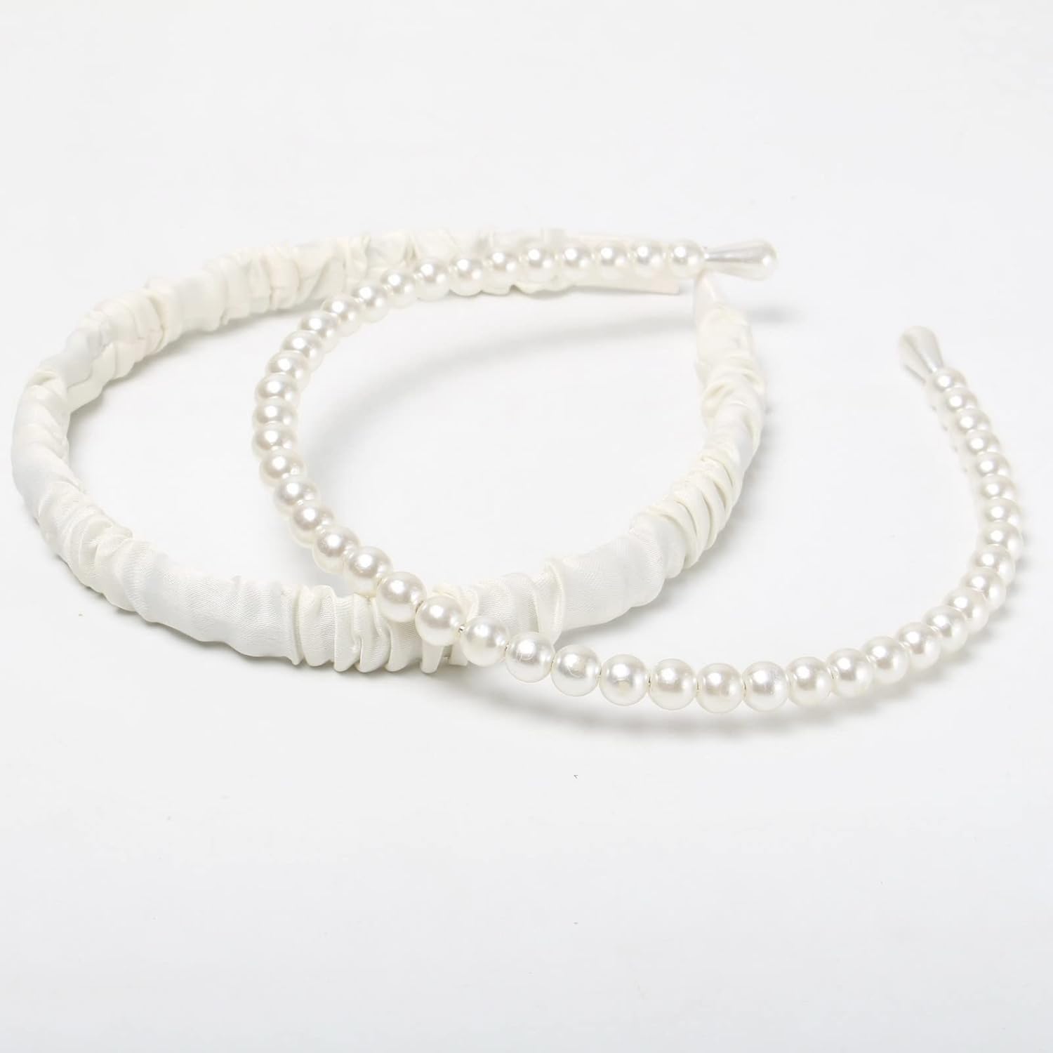 Cuizhiyu 6PK Different Designs Headbands for Women Non Slip Flower Black White Solid Headband Set Cute Pearl Hair Band for Girls Twisted Hairband