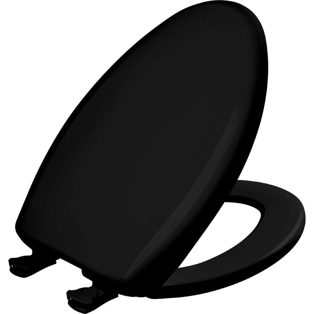 Bemis 1200Slowt 047 Color Classics Slow Sta-Tite Elongated Closed Front Toilet Seat, Black, 1875 X 1400 X 231 Inches
