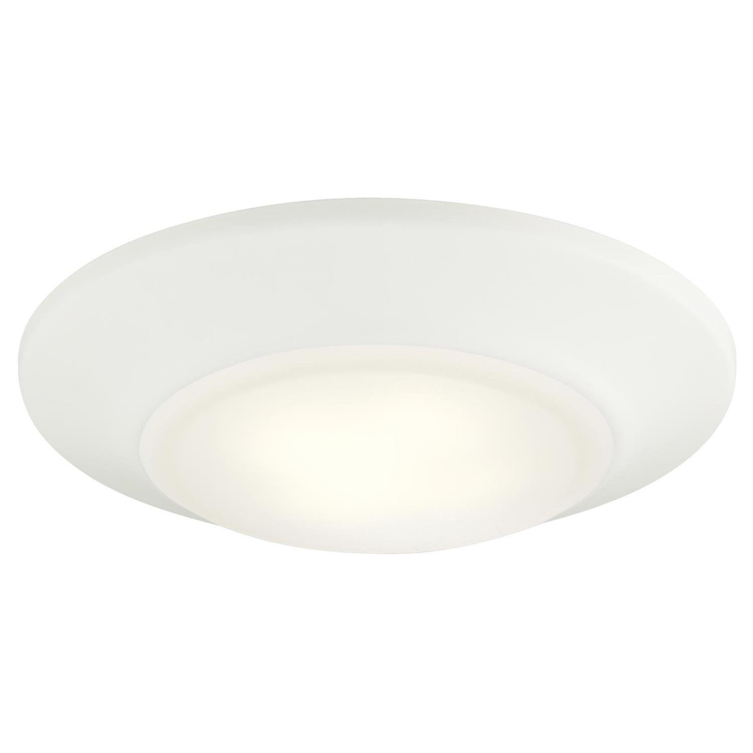Westinghouse Lighting 6322100 Small Led Indoor/Outdoor Dimmable Surface Mount Wet Location, White Finish With Frosted Lens, No S