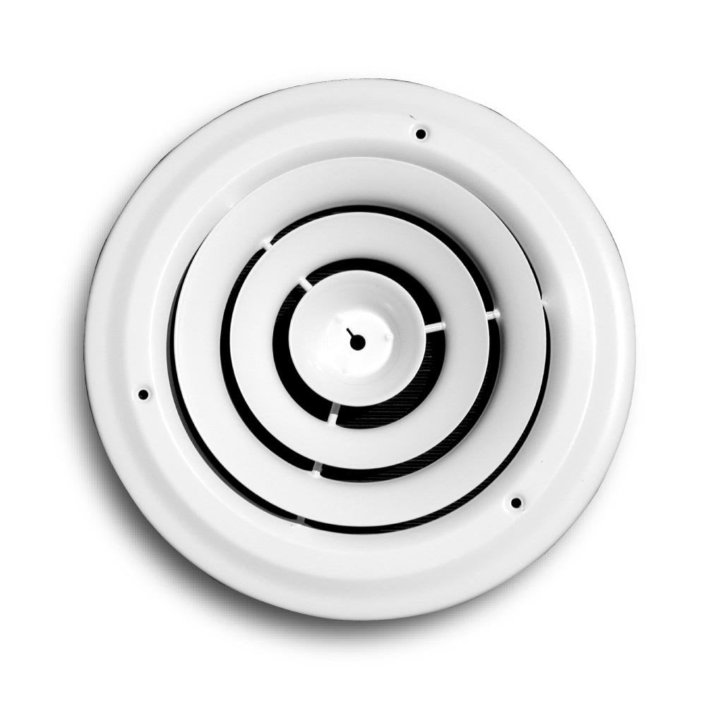 Truaire C800-06 6-Inch(Duct Opening Measurements) Round Ceiling Air Diffuser, White