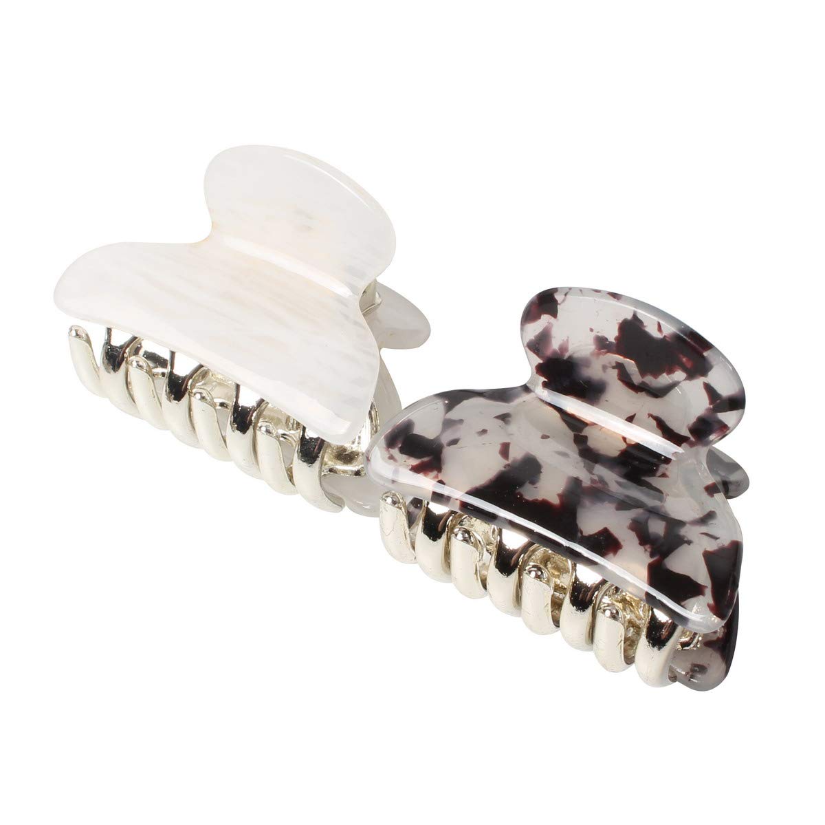 Cuizhiyu 1.57 inch Small Acrylic Hair Claw Clips for Girls and Women Marbling Hair Clips,Plastic No-Slip Grip Jaw Hair Clip Hair Jaw Clamp,Pack of 12