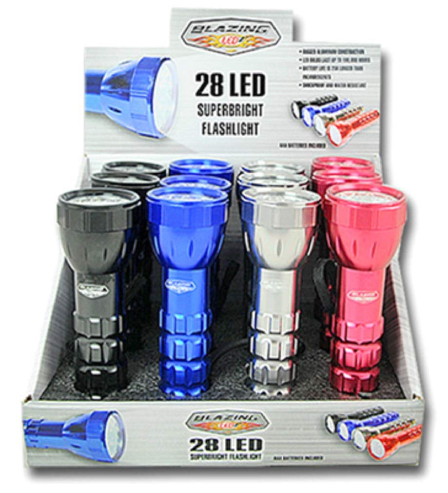 Blazing Ledz 28 Led 160 Lumens Assorted Led Flashlight Aaa Battery