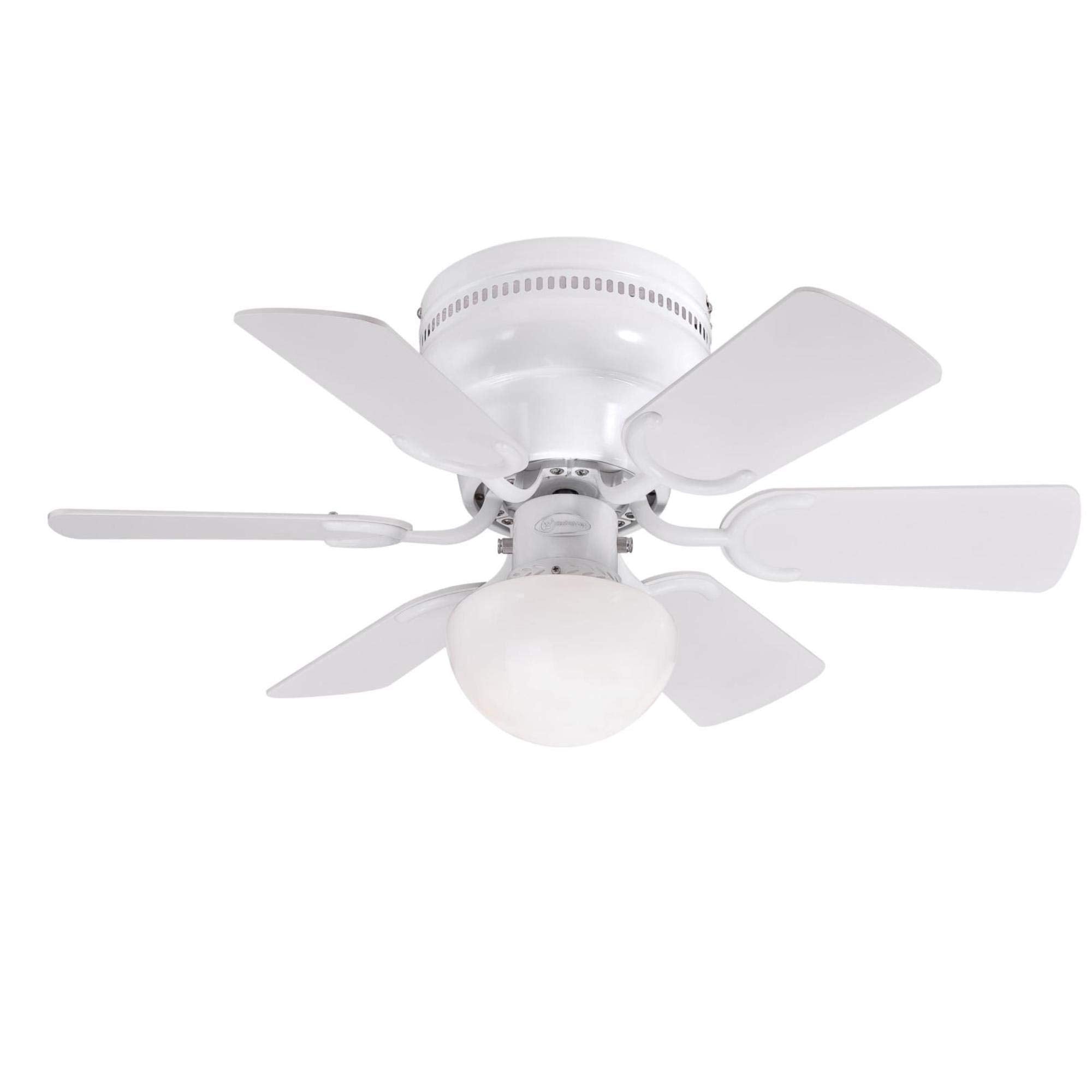 Westinghouse Lighting 7230800 Petite Indoor Ceiling Fan With Light, 30 Inch, White