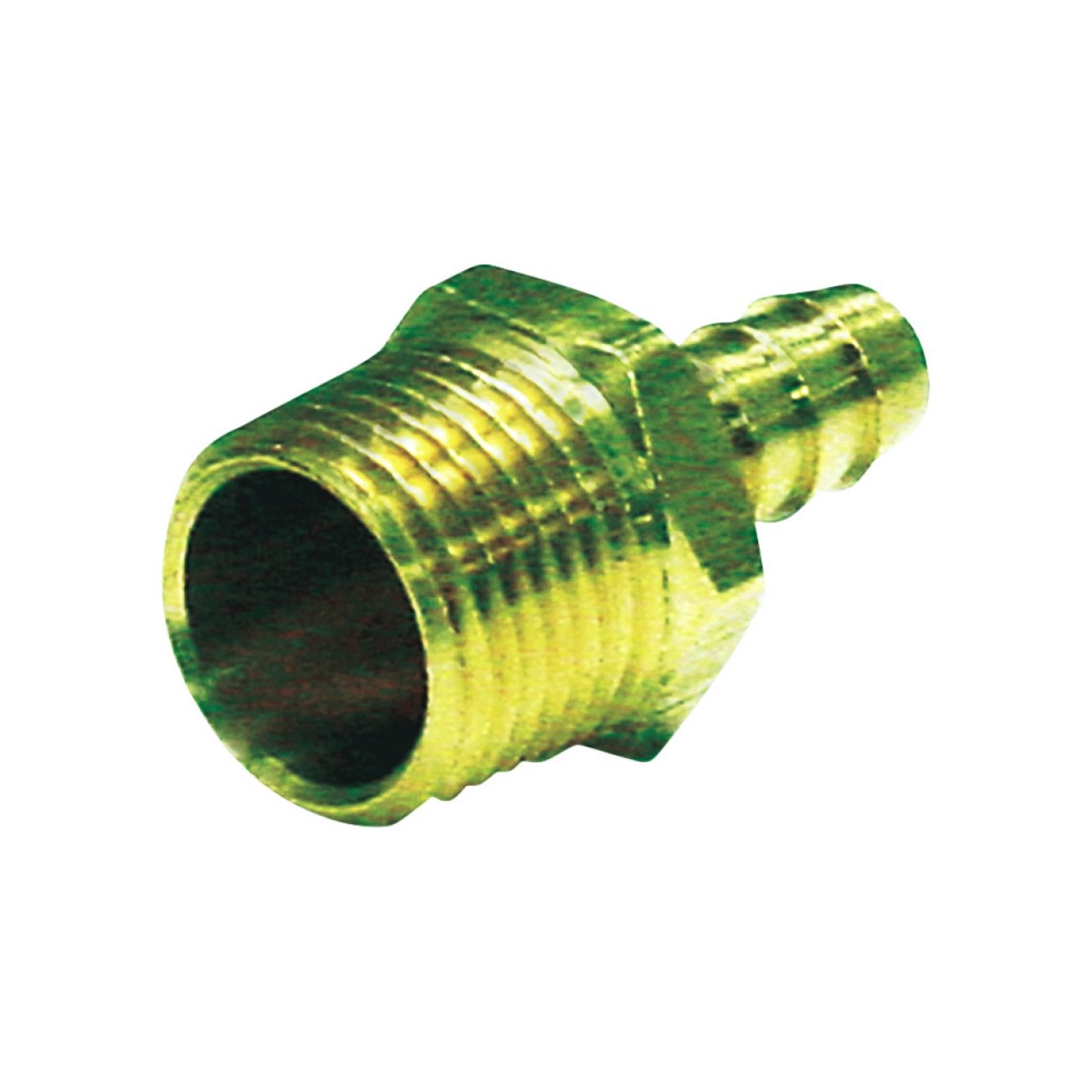 Jmf Hose Barb 34  Barb X 12  Mpt Yellow Brass 150 Psi Lead Free