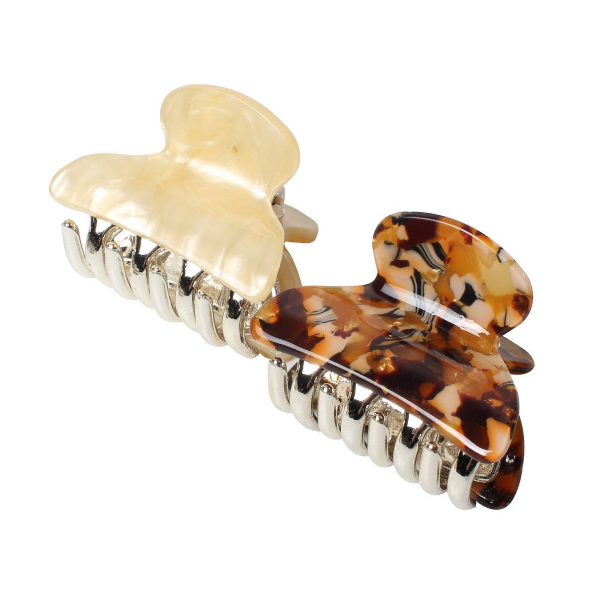 Cuizhiyu 1.57 inch Small Acrylic Hair Claw Clips for Girls and Women Marbling Hair Clips,Plastic No-Slip Grip Jaw Hair Clip Hair Jaw Clamp,Pack of 12