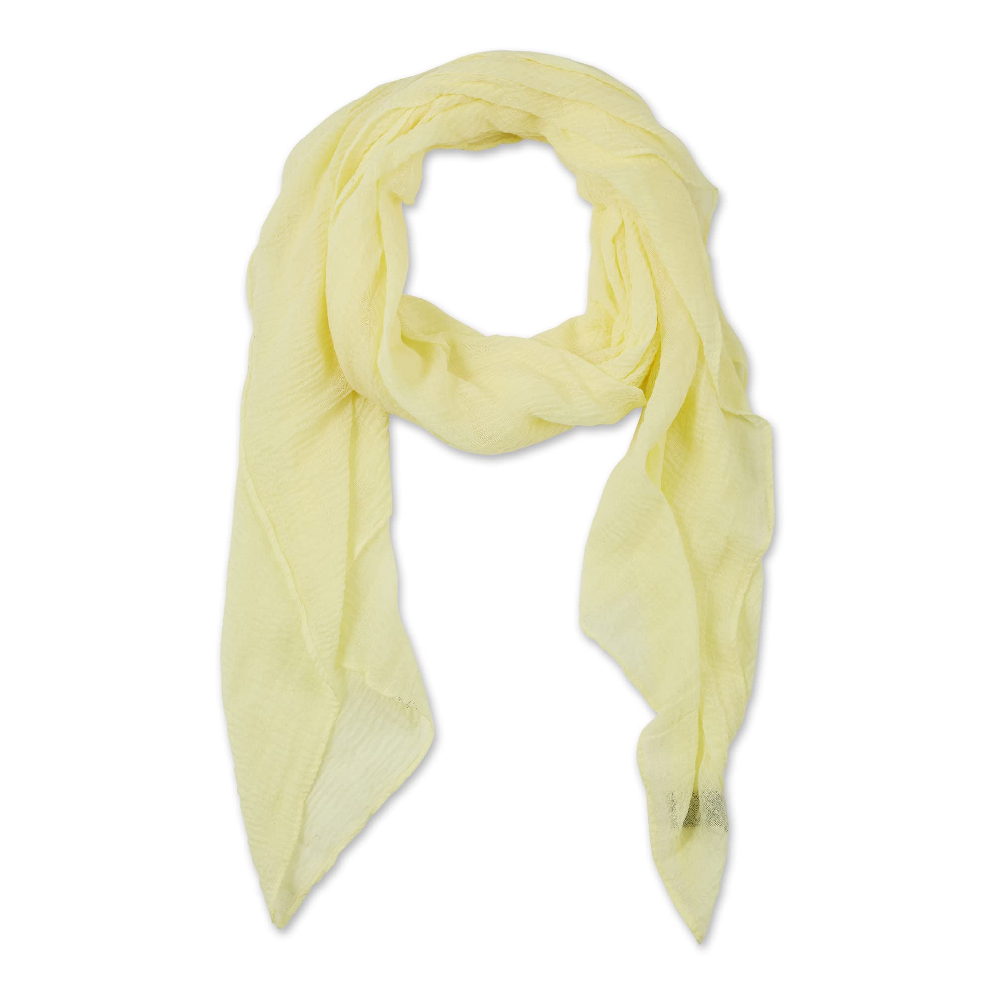 Hadley Wren Women'S Lightweight Summer Insect Shield Scarf, Light Yellow, One Size
