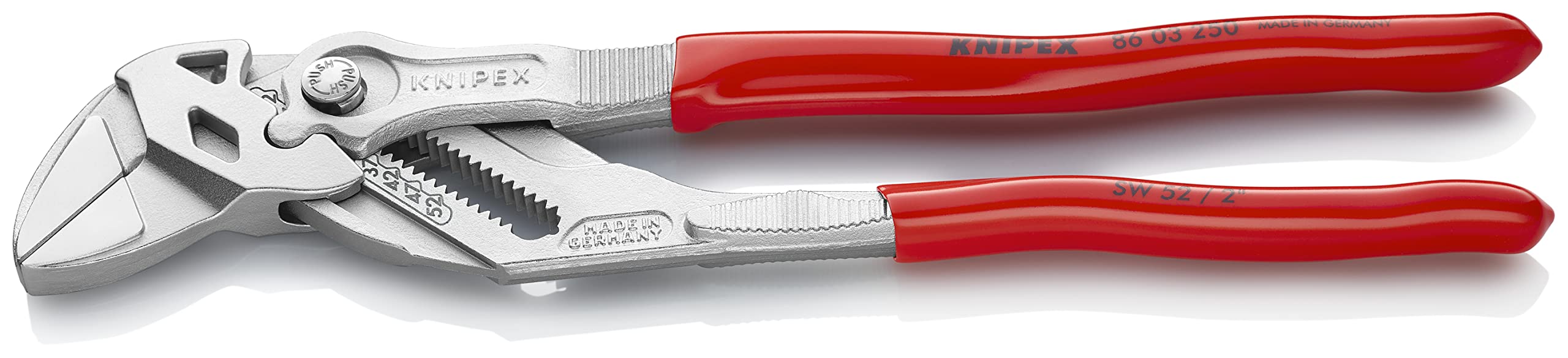 Knipex Pliers Wrench Pliers And A Wrench In A Single Tool Chrome-Plated, Plastic Coated 250 Mm 86 03 250