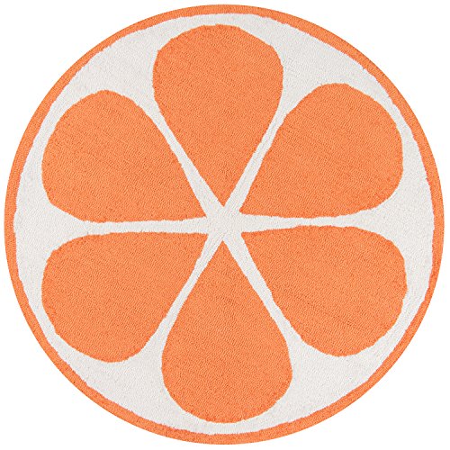 Novogratz By Momeni Cucina Orange Round Kitchen Mat 3 X 3