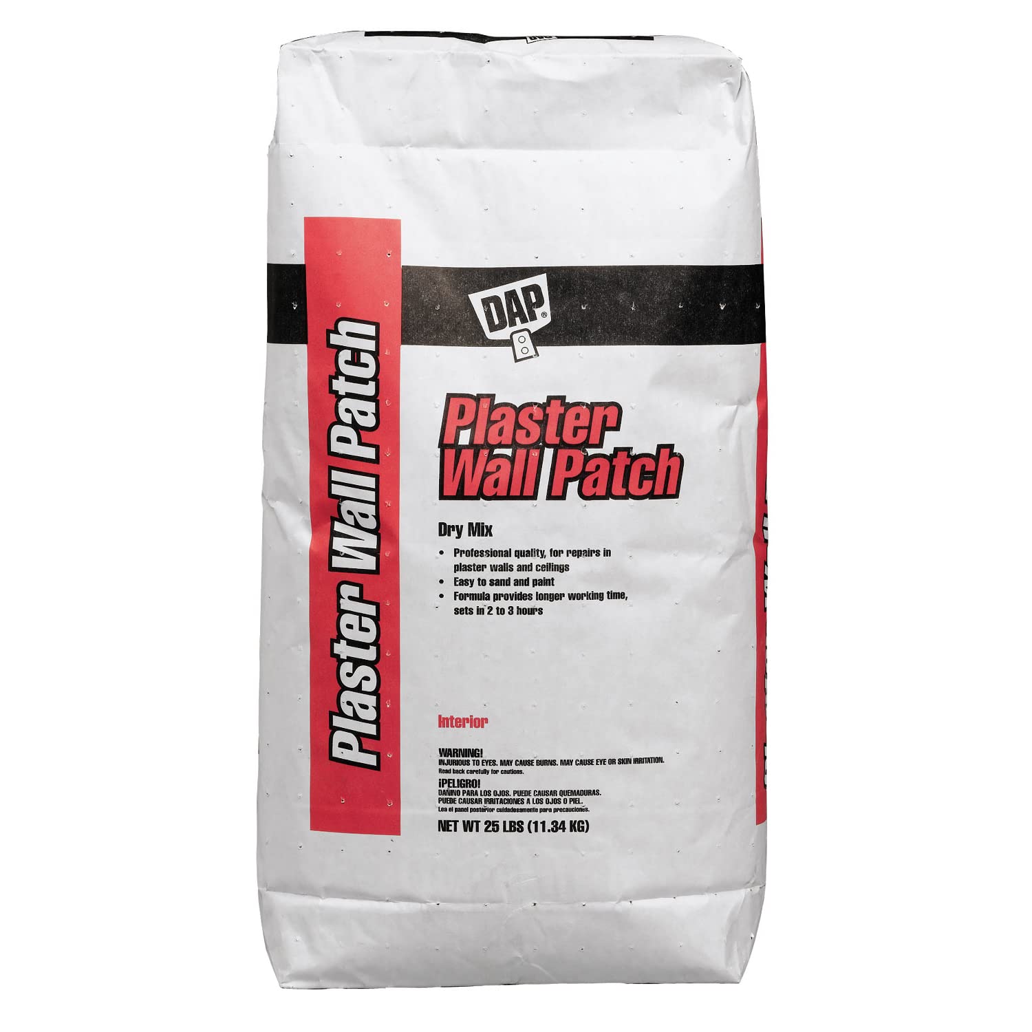 Dap 10304 Plaster Wall Patch, White, 25 Lb. Bag