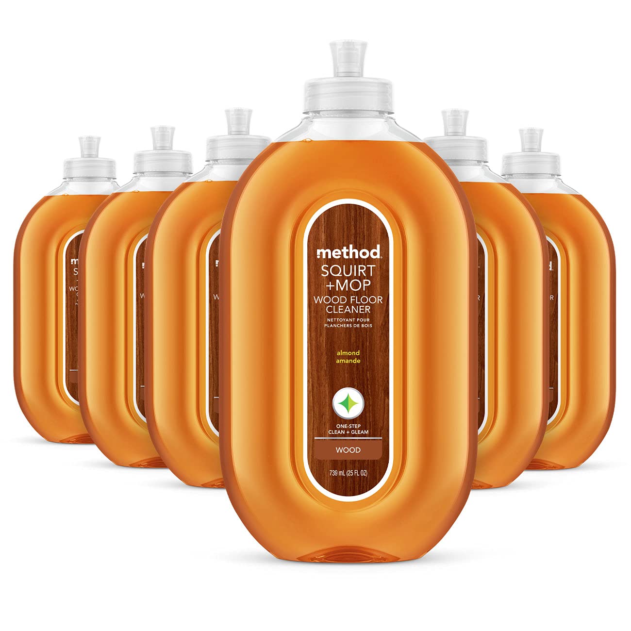 Method Hardwood Floor Cleaner, Easy Squirt + Mop Design Covers Floor In Fewer Sweeps, Use As Laminate Or Sealed Wood Floor Clean