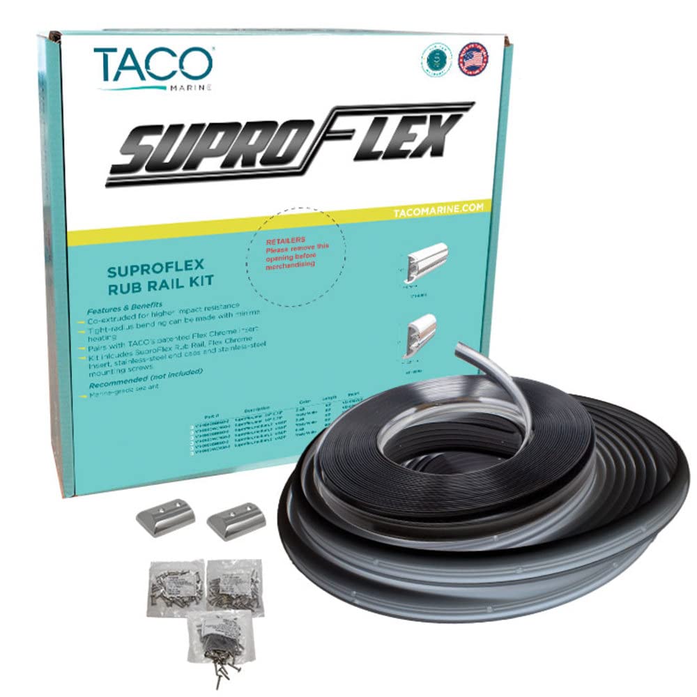 Taco Marine V11-9990Bbk60-2 Suproflex Rub Rail Kit - 60 X 2 X 2932 Black