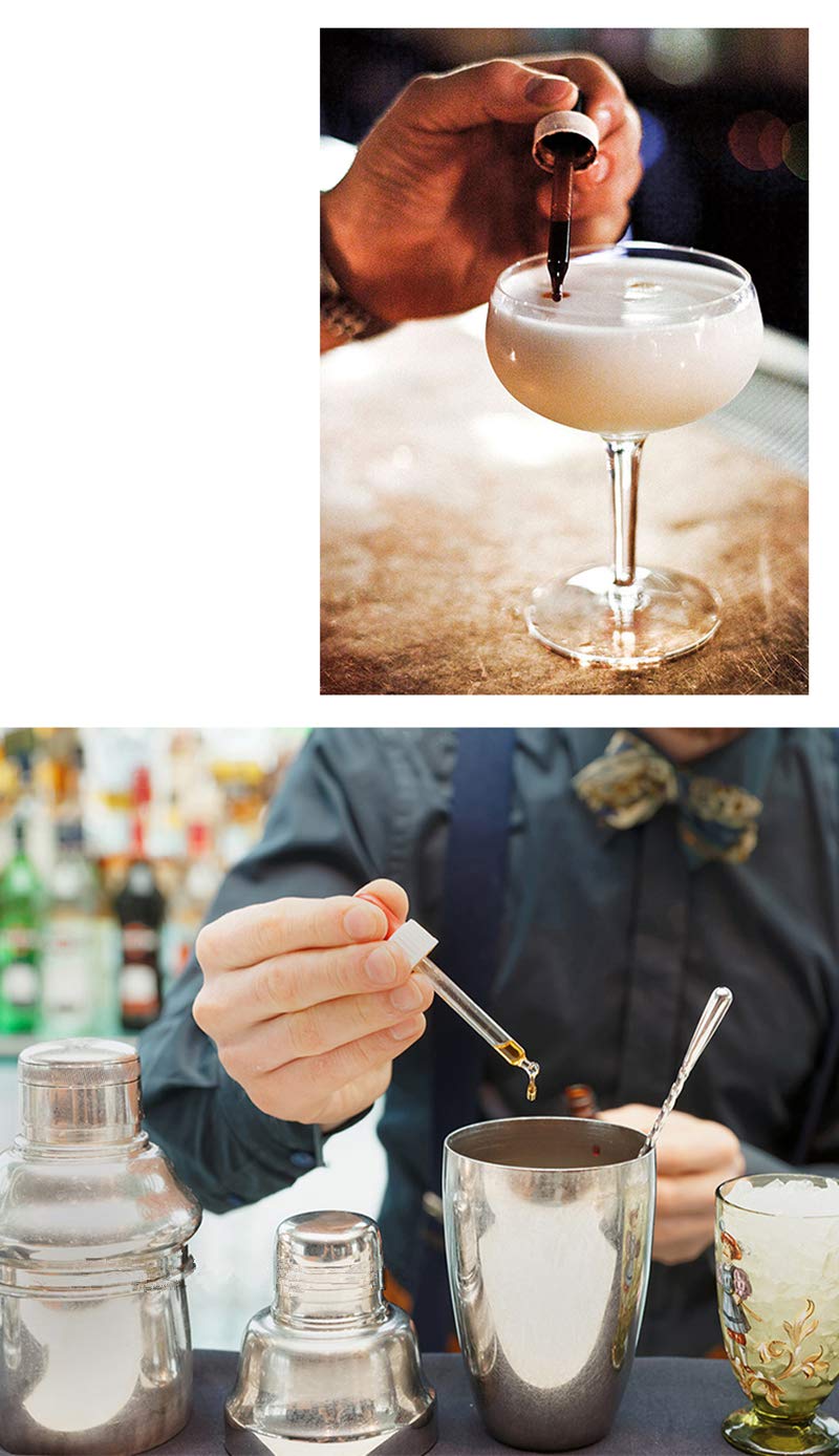 Tvoip Skull Bitter Bottle - 1oz/30ml Glass Dropper with Pipette - Halloween, Cocktail Bar, Essential Oil Bottle