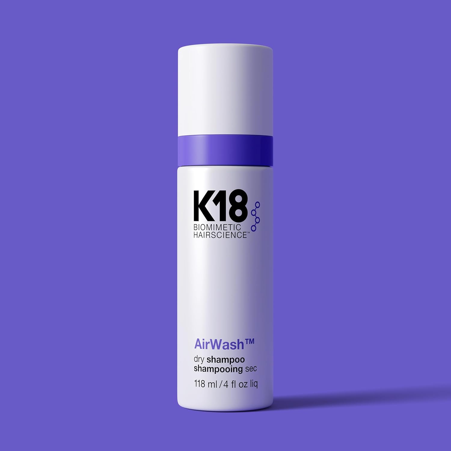 K18 AirWash™ Dry Shampoo, Non-Aerosol, Balances Scalp & Controls Excess Oil Production