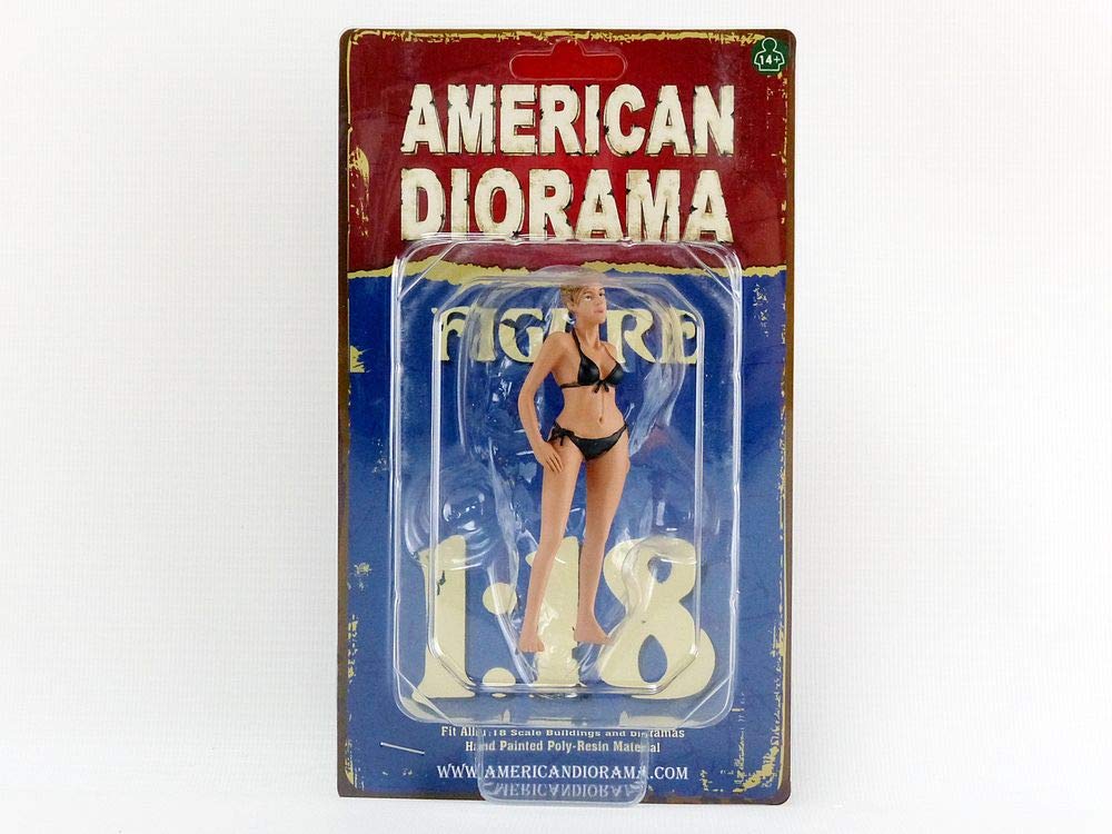 American Diorama April Bikini Calendar Girl Figure For 1/18 Scale Models