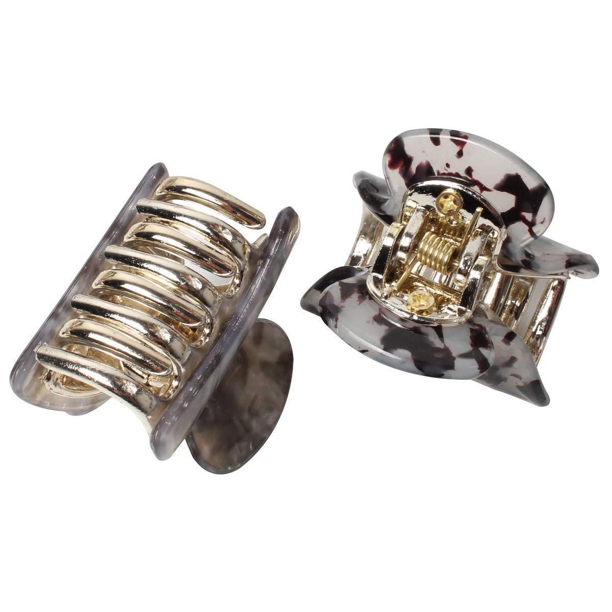 Cuizhiyu 1.57 inch Small Acrylic Hair Claw Clips for Girls and Women Marbling Hair Clips,Plastic No-Slip Grip Jaw Hair Clip Hair Jaw Clamp,Pack of 12