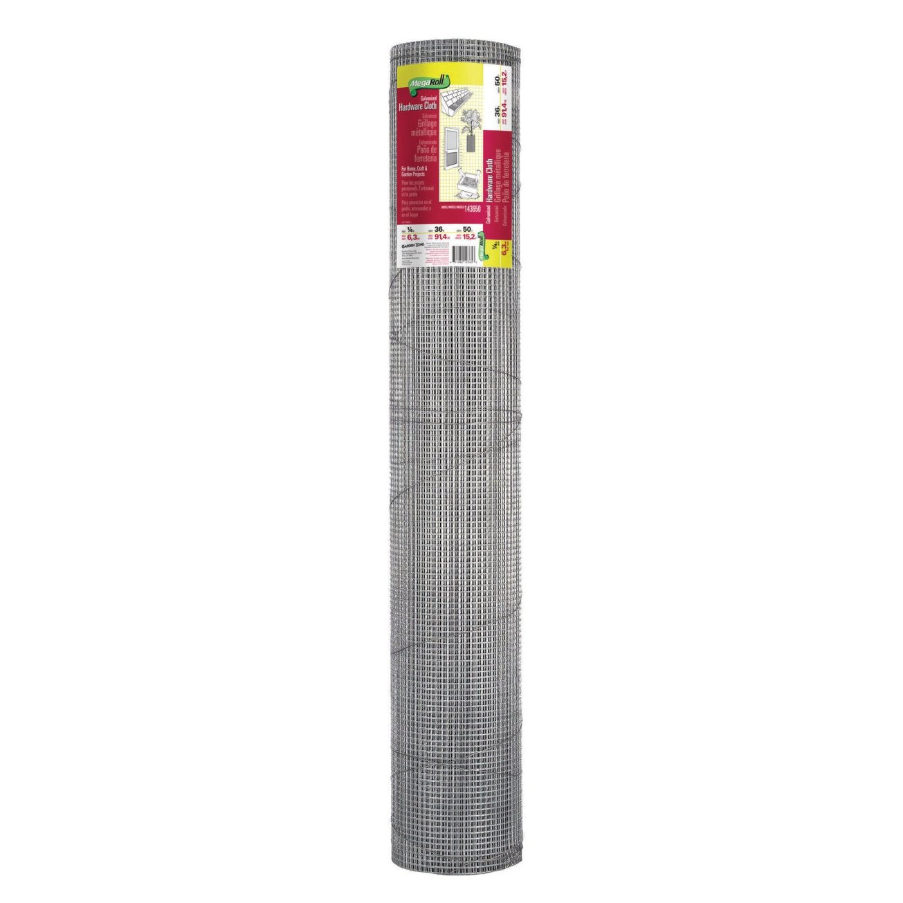 Garden Zone 23-Gauge Galvanized Hardware Cloth 36Inx10.25Ft 9Ea