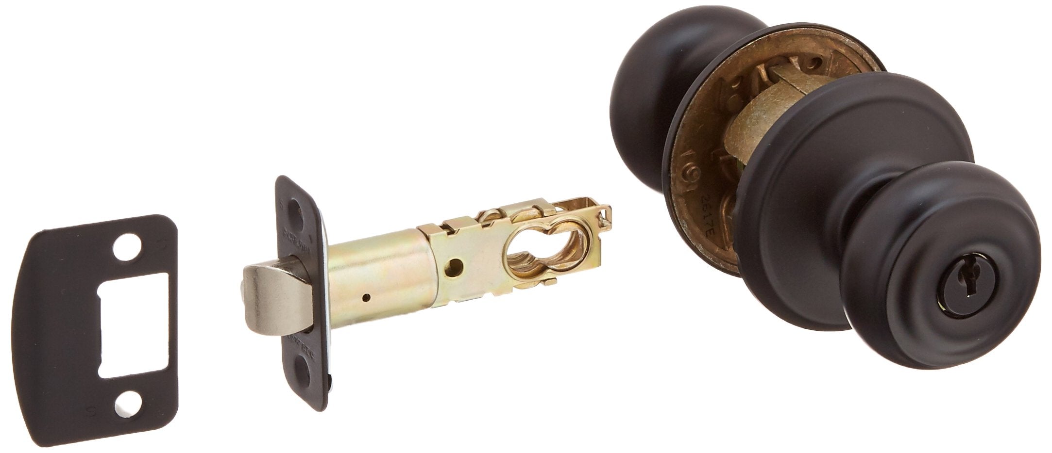 F51A Geo 622 16-211 10-063 134 S Ka 4 Entry Georgian Knob Matte Black Bx Pk