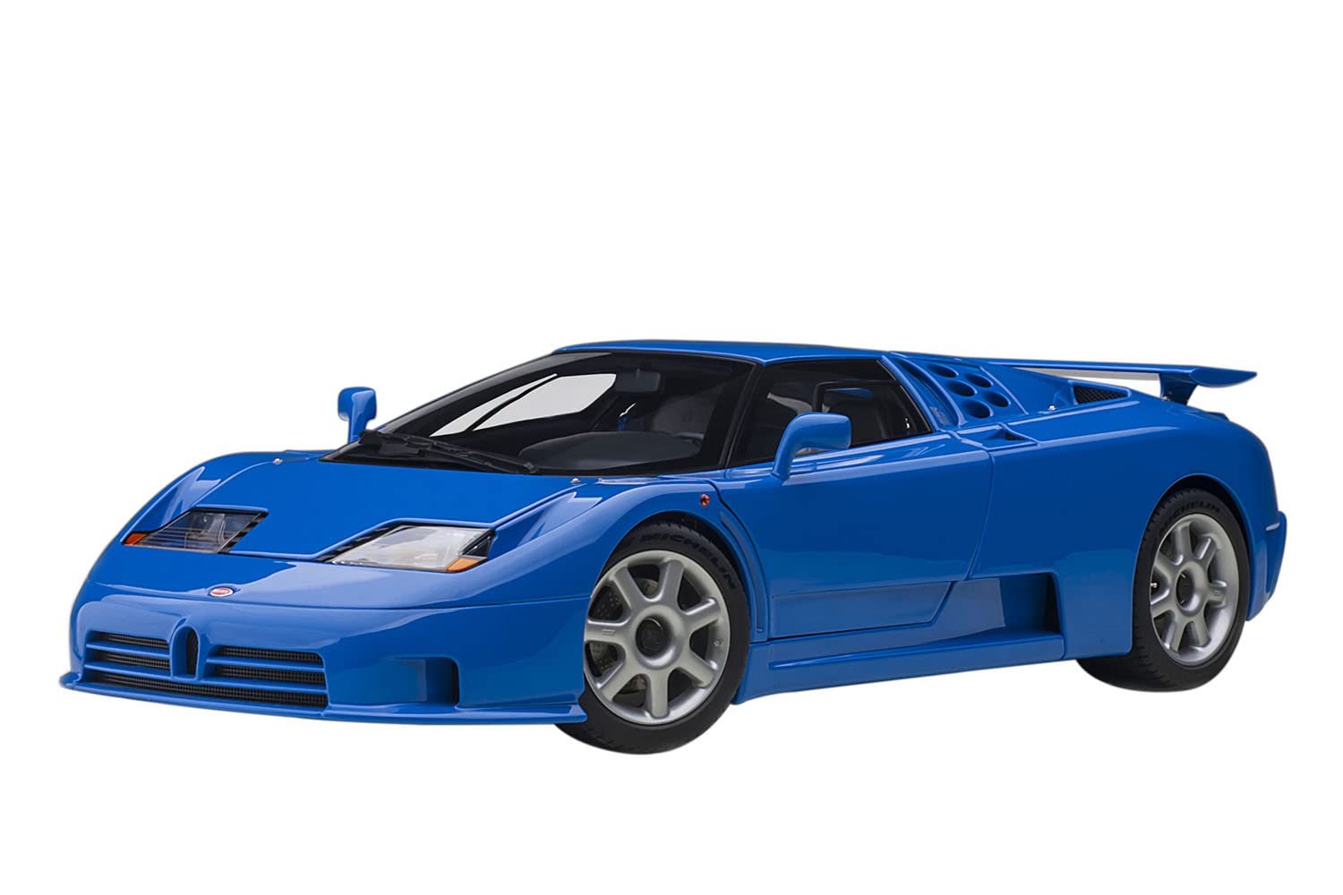 Autoart Bugatti Eb110 Ss Super Sport French Racing Blue With Silver Wheels 1/18 Model Car By 70917