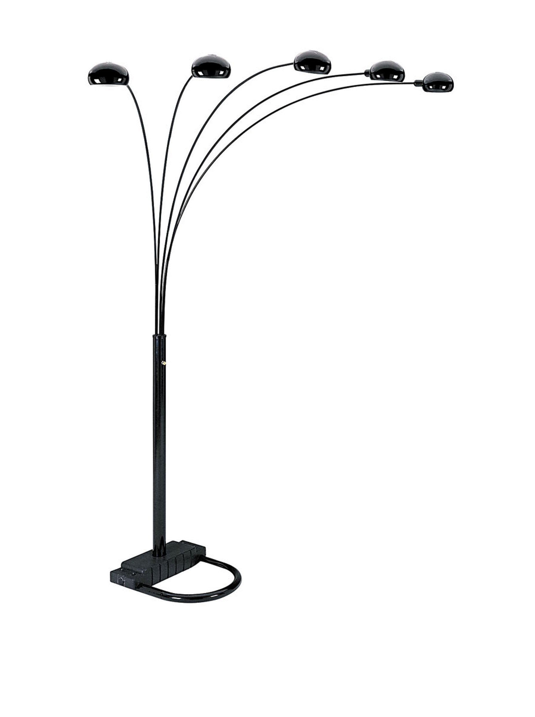 Ore International 6962Bk 5 Arm Arch Floor Lamp, Metal, Black