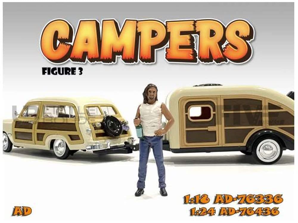 American Diorama Campers Figure 3 For 1/18 Scale Models 76336
