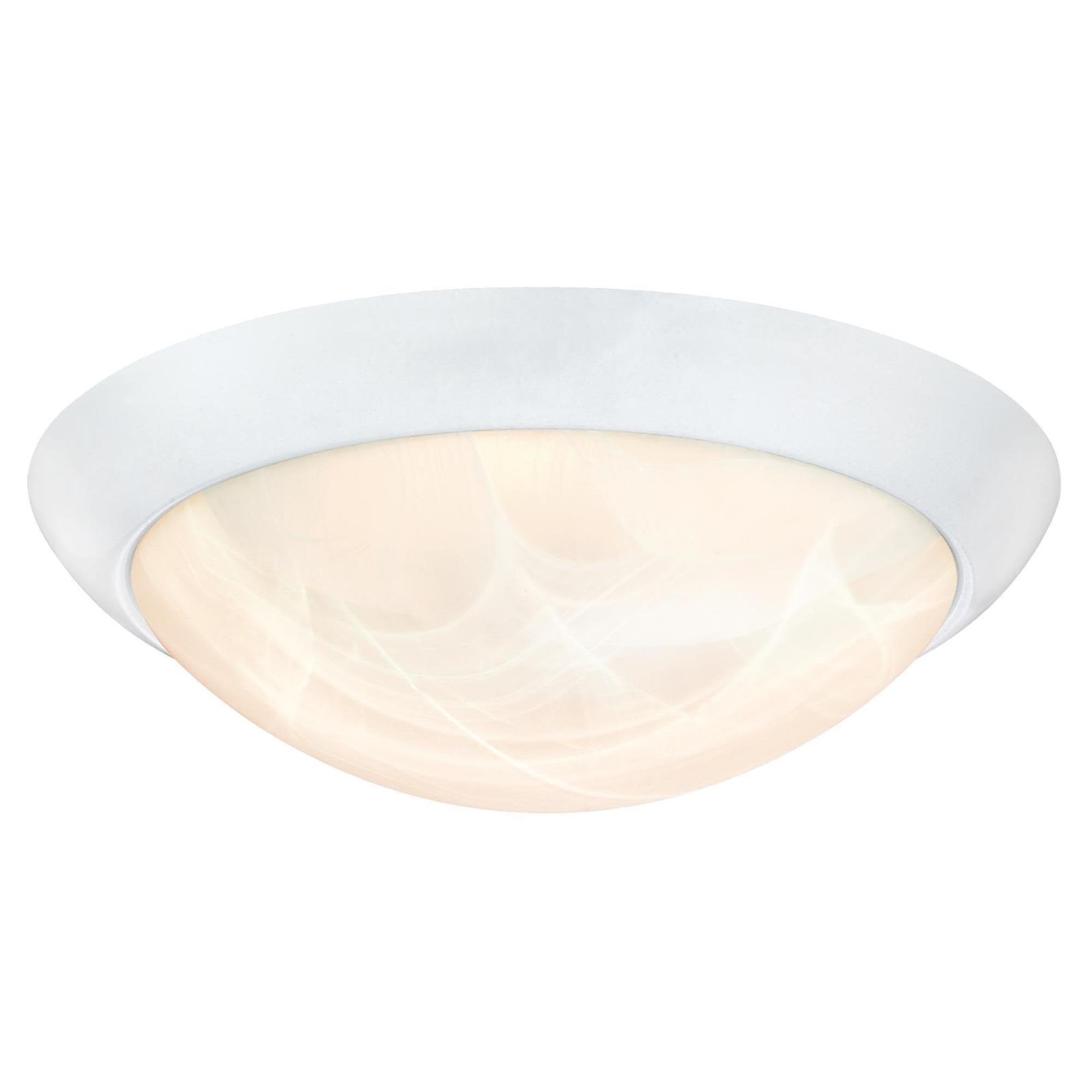 Westinghouse Lighting 6106600 11-Inch Energy Star Led Indoor Flush Mount Ceiling Fixture, White Finish With White Alabaster Glas