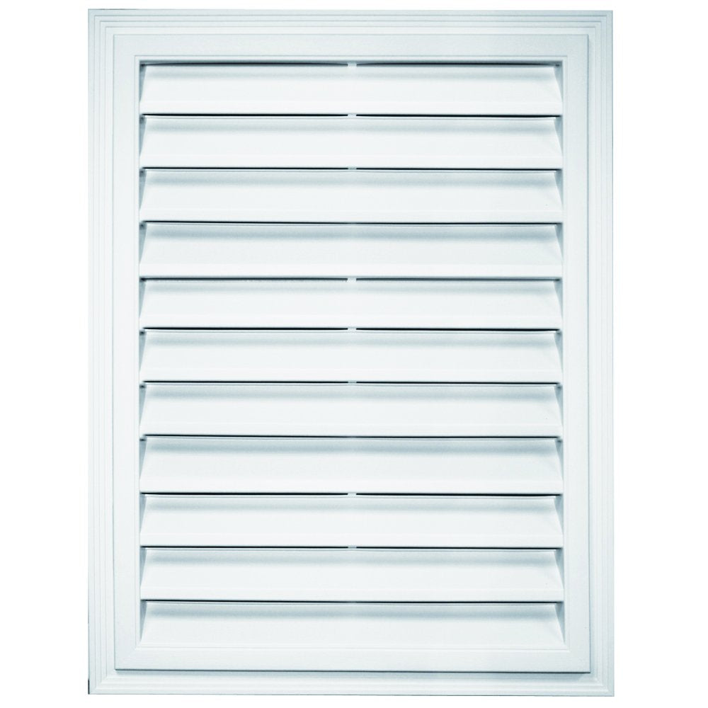 Builders Edge 120061824117 18'' X 24'' Rectangular Vent 117, Bright White