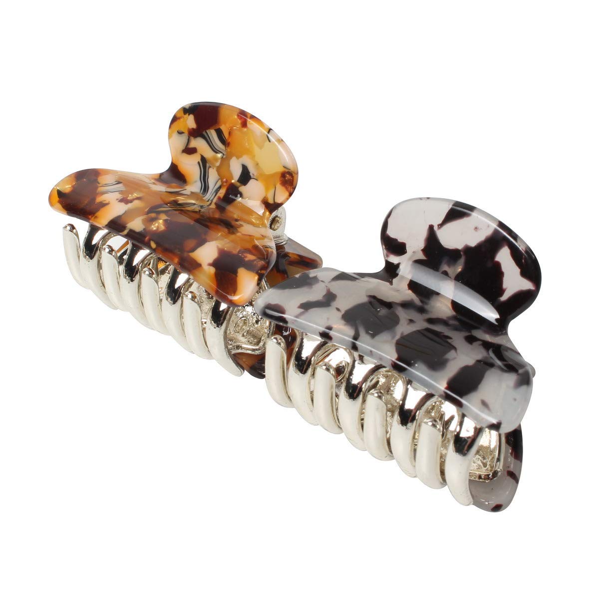 Cuizhiyu 1.57 inch Small Acrylic Hair Claw Clips for Girls and Women Marbling Hair Clips,Plastic No-Slip Grip Jaw Hair Clip Hair Jaw Clamp,Pack of 12