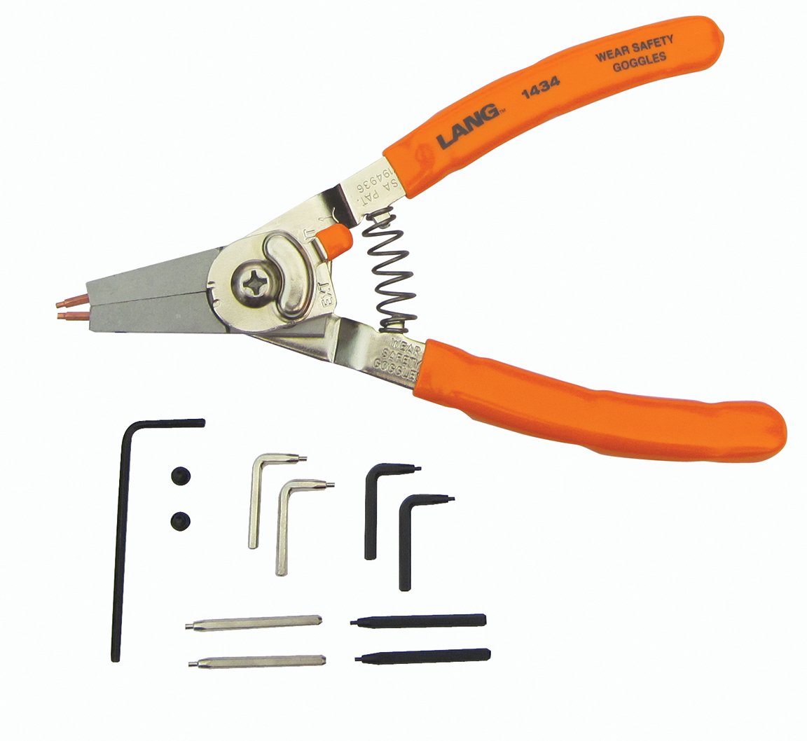 Lang Tools 1434 Internalexternal Quick Switch Retaining Ring Pliers And Tip Kit