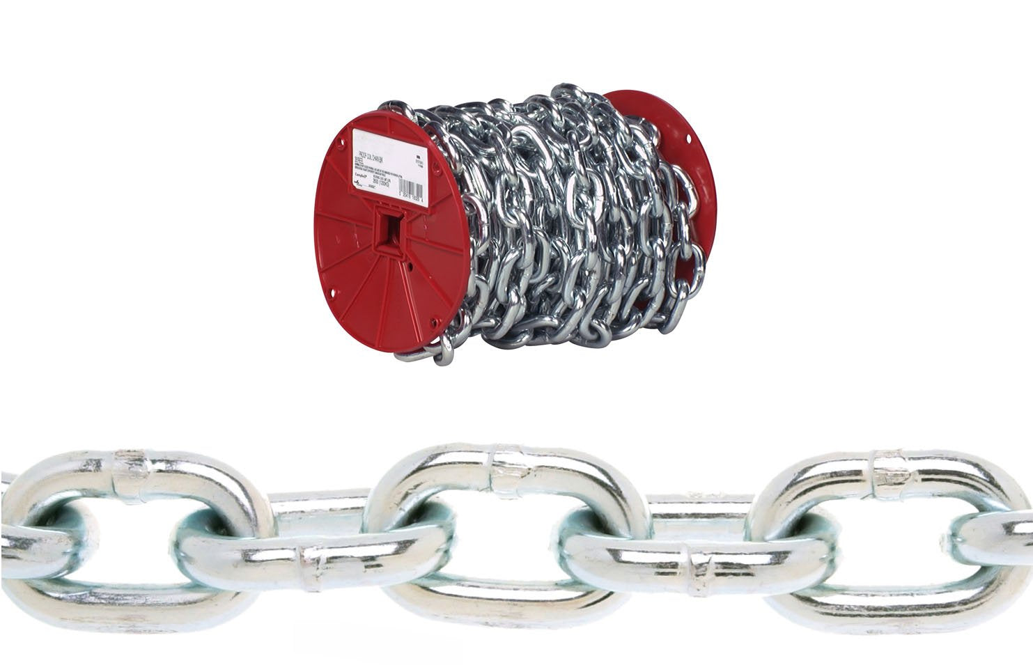 Campbell 0722127 System 3 Grade 30 Low Carbon Steel Proof Coil Chain Zinc Plated 14 Trade 0.26 Diameter 1300 Lbs Load Capacity 6